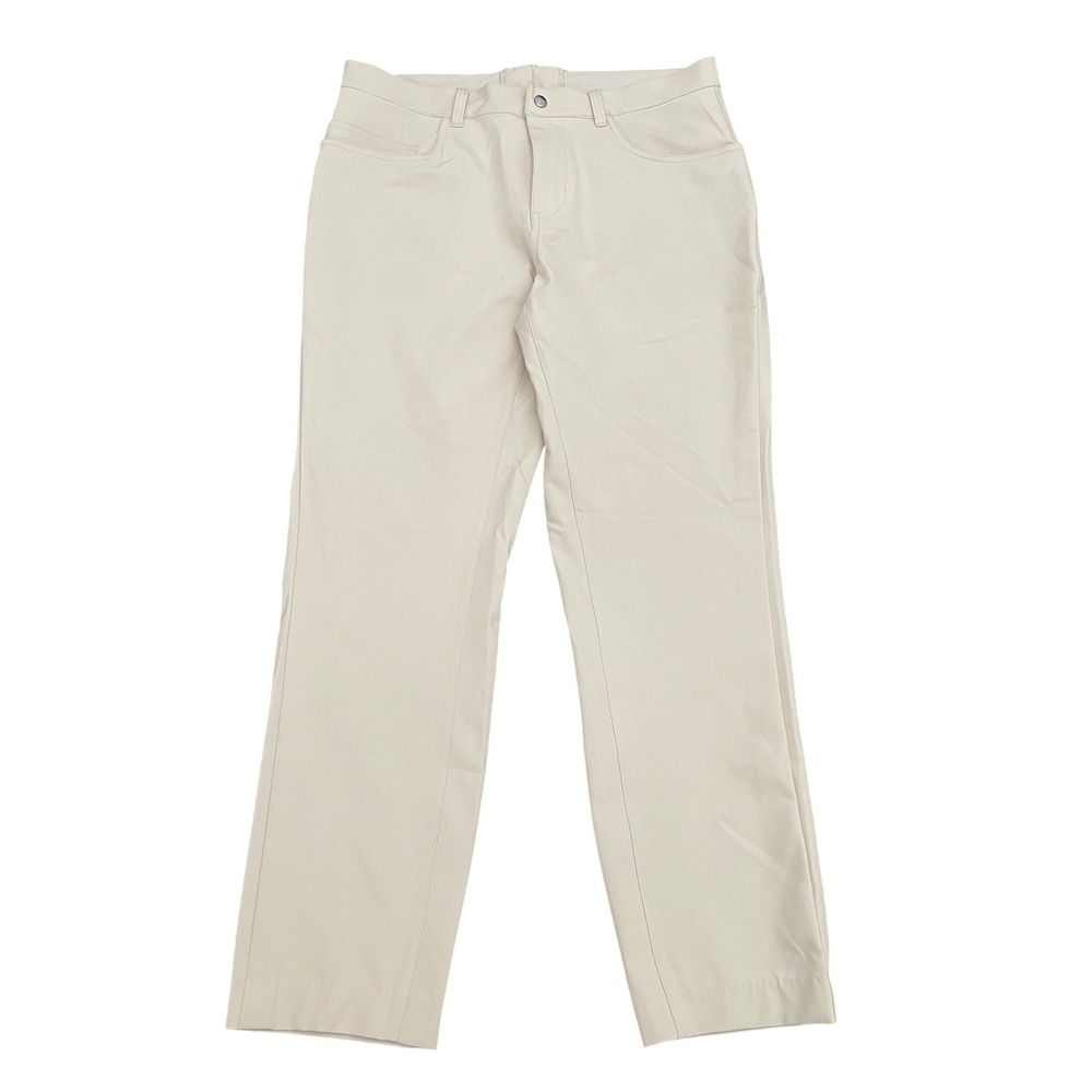 State and Liberty Performance Pants Mens 34x28 Beige Athletic Fit 4-Way Stretch